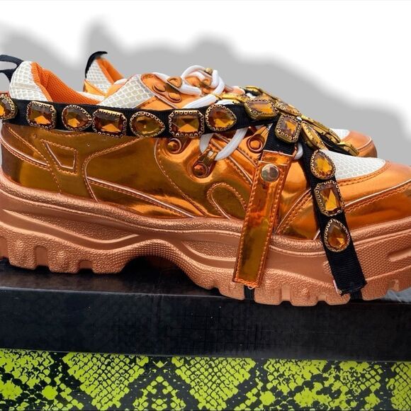 Dolls Kill x Cape Robbin Jeweled Platform Sneakers - Picture 11 of 12